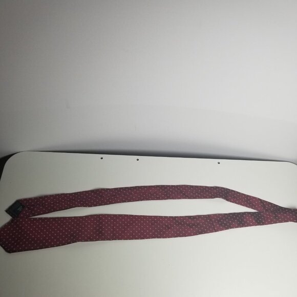 Lauren Ralph Lauren Men's Silk Burgundy Tie - Picture 6 of 7